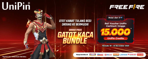 Gatot Kaca Turun ke Bermuda! Mulai dari 9 diamond & Cashback hingga 15.000 UniPin Credits